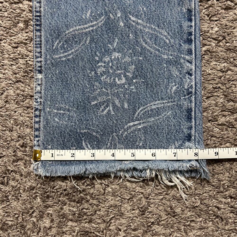 Free People Vintage Levis Jeans Hand Painted Beecher Proch Faded Blue 30x27 - Picture 9 of 14